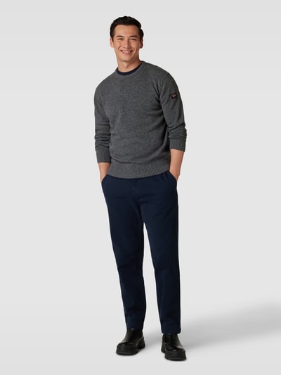 Paul & Shark Strickpullover mit Label-Patch Anthrazit 1