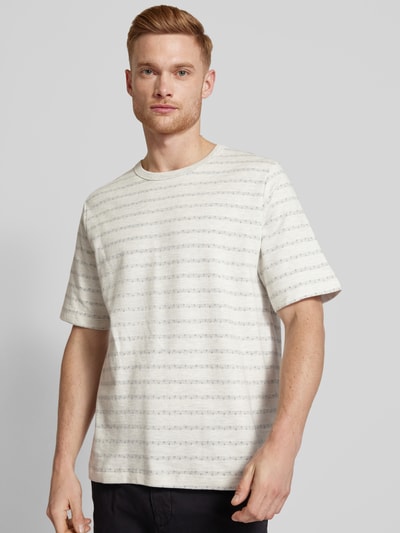 Jack & Jones Premium T-shirt met streepmotief, model 'JACK' Wit - 3