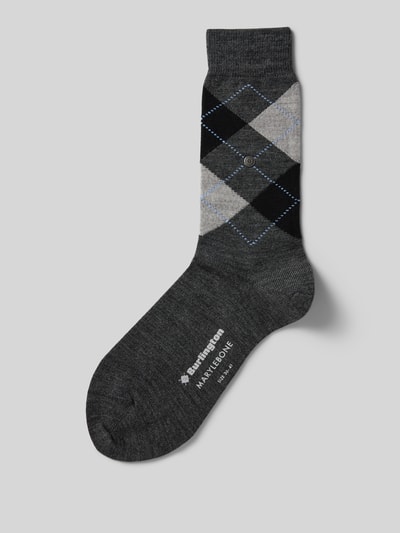 Burlington Socken aus Schurwoll-Mix Modell 'Marylebone' Anthrazit 1