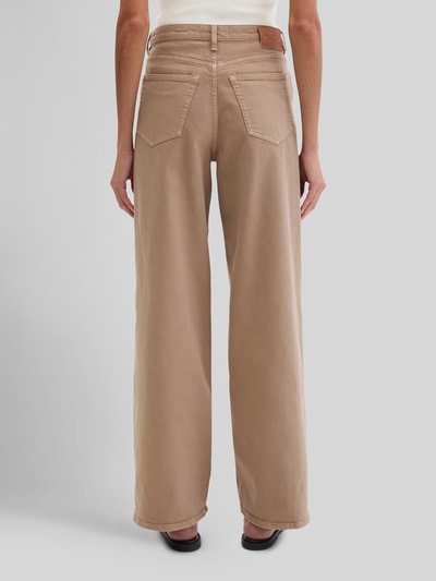 Marc O'Polo Wide Leg Hose aus Baumwoll-Mix Modell 'TOLVA' Beige 5