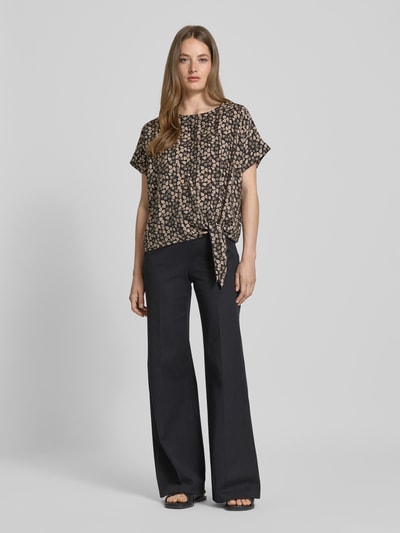 Christian Berg Woman Relaxed Fit Bluse mit Knotendetail Black 1