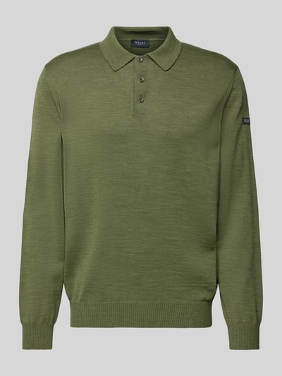 MAERZ Muenchen Gebreide pullover met polokraag Grasgroen - 2