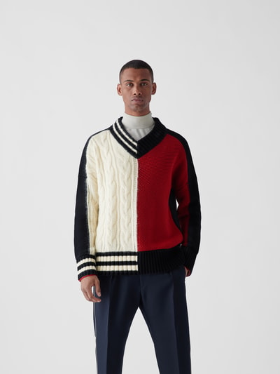 Tommy Hilfiger Pullover im Colour-Blocking-Design Dunkelblau 4