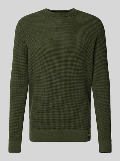 Superdry Gebreide pullover met ronde hals Olijfgroen - 1