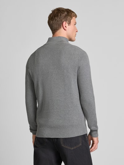 Only & Sons Regular Fit Strickpullover aus Baumwoll-Mix Modell 'PHIL' Mittelgrau Melange 5
