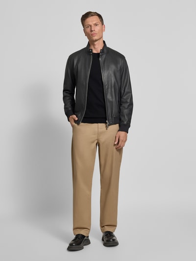 Fynch-Hatton Strickpullover mit Rundhalsausschnitt Black 1