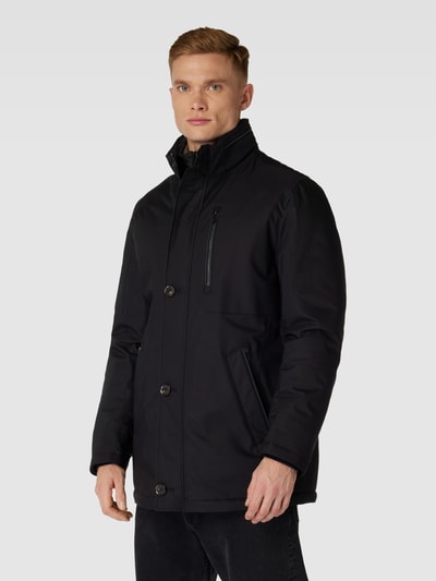 bugatti Jacke mit Knopfleiste und Reißverschlusstaschen Black 4