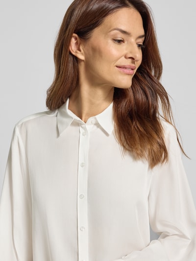 Brax Regular fit overhemdblouse met manchetten, model 'STYLE.VIC' Offwhite - 3