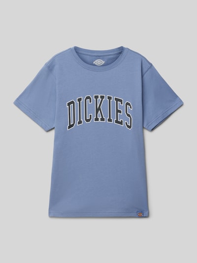 Dickies T-shirt met labelprint, model 'AITKIN' Bleu - 1