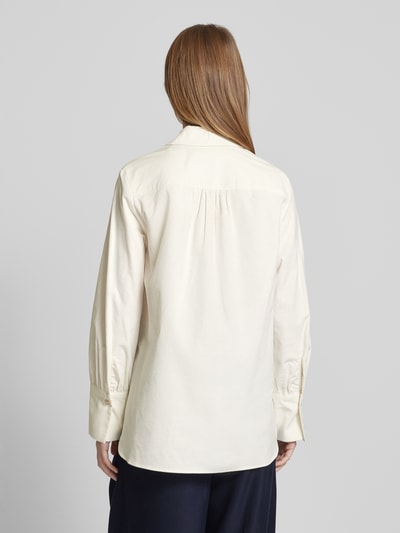 Brax Regular fit overhemdblouse met labeldetail, model 'Viki' Offwhite - 5