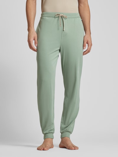 BOSS Loose fit sweatpants met tunnelkoord, model 'Mix&Match' Mintgroen - 4