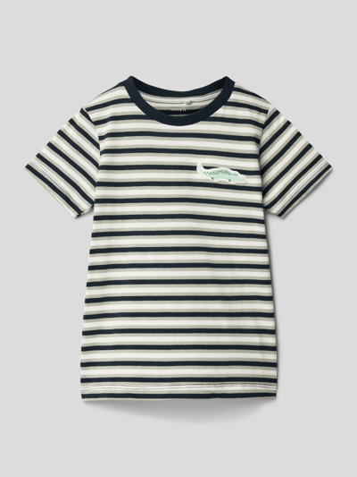 NAME IT T-Shirt aus Baumwolle mit Motiv-Patch Modell 'DIK' Marine 1