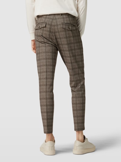 Cinque Chino mit Tartan-Karo Modell 'Sapo' Taupe 5