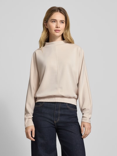 OPUS Sweatshirt mit geripptem Stehkragen Modell 'Gulitta' Ecru 4