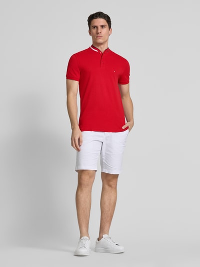 Tommy Hilfiger Slim Fit Poloshirt mit Stehkragen Modell 'MAO' Rot 1