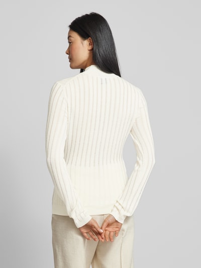 BOSS Strickpullover mit Strukturmuster Offwhite 5