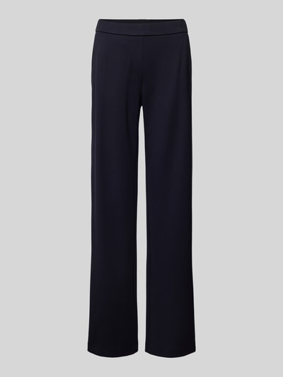 TONI Wide leg stoffen broek met achterzakken, model 'Jenny' Marineblauw - 2