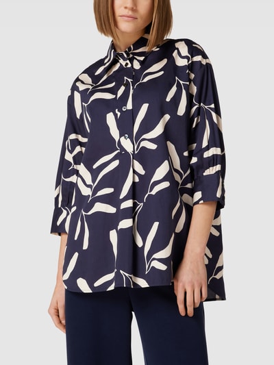 Seidensticker Blusenshirt mit Allover-Muster Marine 4