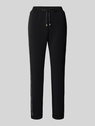 LIU JO SPORT Sweatpants mit Galonstreifen und Ziersteinbesatz Black 2