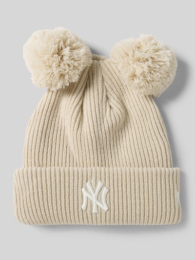 New Era Czapka beanie z detalem z logo Kamienny 1