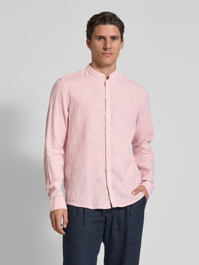 Casual Friday Slim Fit Freizeithemd aus Leinen Modell 'Anton' Apricot 4