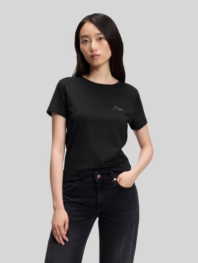 BOSS Orange Regular fit t-shirt van puur katoen Zwart - 5