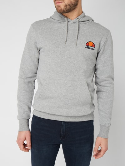 Ellesse Bluza z kapturem z nadrukiem z logo  Jasnoszary melanż 4