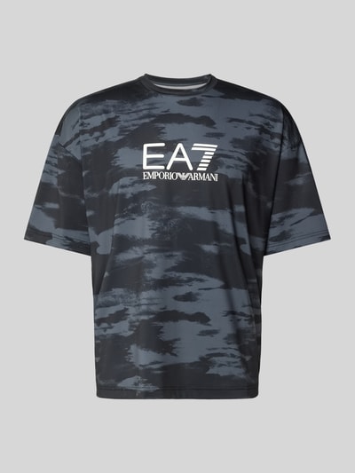 EA7 Emporio Armani T-Shirt mit Label-Print Modell 'VENTUS' Black 2