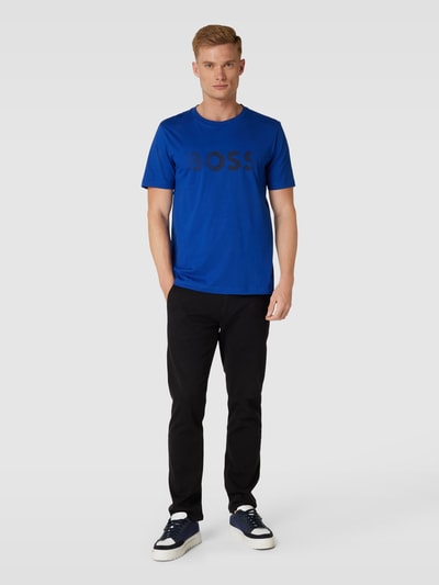 BOSS Green T-Shirt mit Label-Print Royal 1