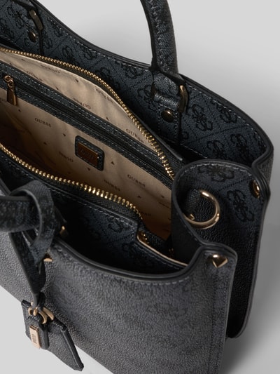 GUESS Handtasche mit Label-Applikation Modell 'MERIDIAN II' Black 5