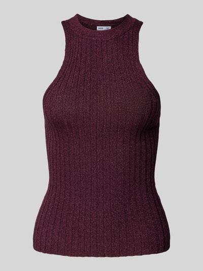 Mango Stricktop mit Strukturmuster Modell 'KLONGUI' Bordeaux 2