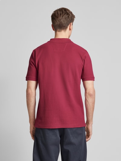 Fynch-Hatton Regular fit poloshirt met logostitching Bordeaux - 4