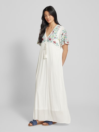YAS Maxikleid mit floralem Muster Modell 'CHELLA' Offwhite 1