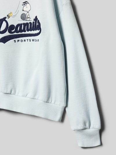 Mango Oversized Sweatshirt mit Label-Detail Hellblau 2