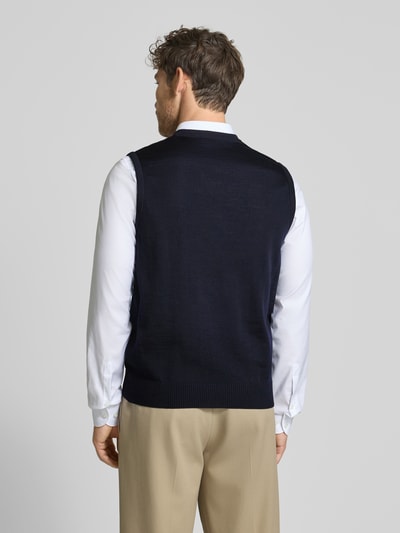 MAERZ Muenchen Pullunder aus Merinowolle Marine 5