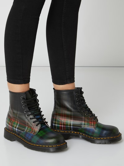 Dr. Martens Boots aus Leder Modell 'Tartan' Black 3