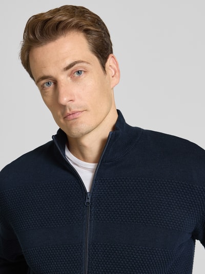 Lindbergh Cardigan met opstaande kraag en ritssluiting Donkerblauw - 3