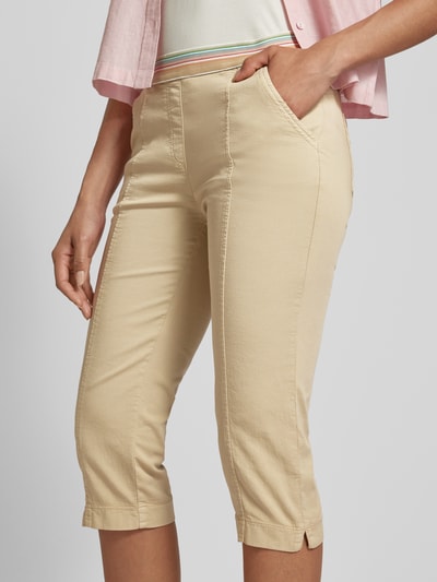 Toni Dress Spodnie capri o kroju regular fit z elastycznym pasem model ‘SUE’ Beżowy 3