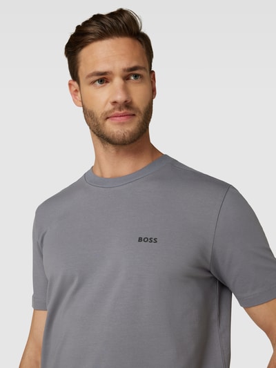 BOSS Green T-Shirt mit Label-Print Anthrazit 3