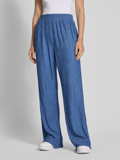 Colourful Rebel Spodnie materiałowe z elastycznym pasem model ‘Melody’ Szaroniebieski 4