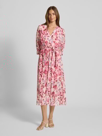 ZABAIONE Midi-jurk met V-hals Roze - 4