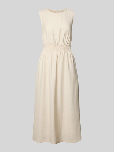 MSCH Copenhagen Midi-jurk met smokdetails, model 'Disa' Zand - 2