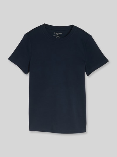 Tom Tailor Regular Fit T-Shirt aus reiner Baumwolle Dunkelblau 2