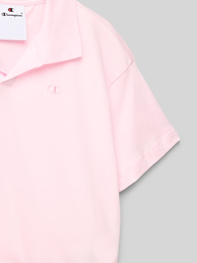CHAMPION T-Shirt mit Umlegekragen Hellrosa 2