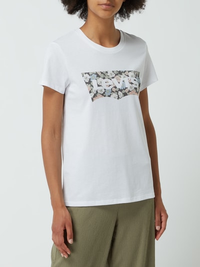 Levi's® T-shirt van slubjersey, model 'Vanessa' Wit - 4