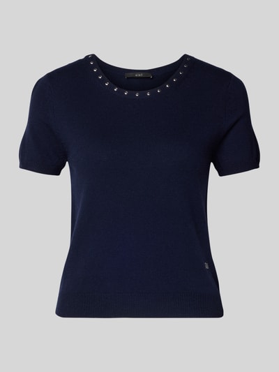 Oui Gebreide pullover van een mix van viscose en kasjmier Donkerblauw - 2