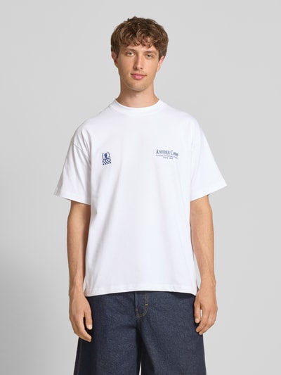 ANOTHER COTTON LAB Oversized T-Shirt mit Label-Print Modell 'Another Day' Weiss 4