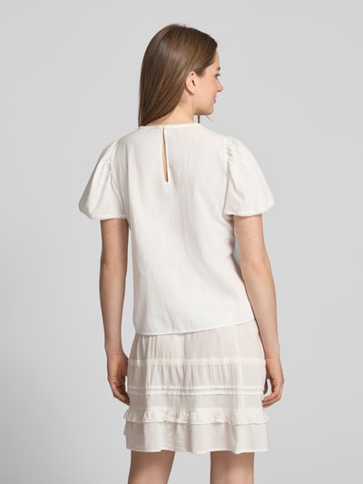 Vero Moda Regular Fit Blusenshirt aus reiner Baumwolle Modell 'PRETTY' Weiss 5