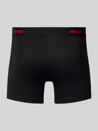 HUGO Trunks mit elastischem Label-Bund im 3er-Pack Black 3