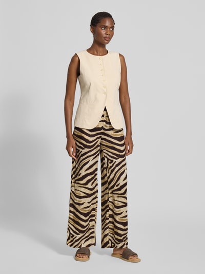 Lauren Ralph Lauren Stoffen broek van linnen met Franse steekzakken Middenbruin gemêleerd - 1